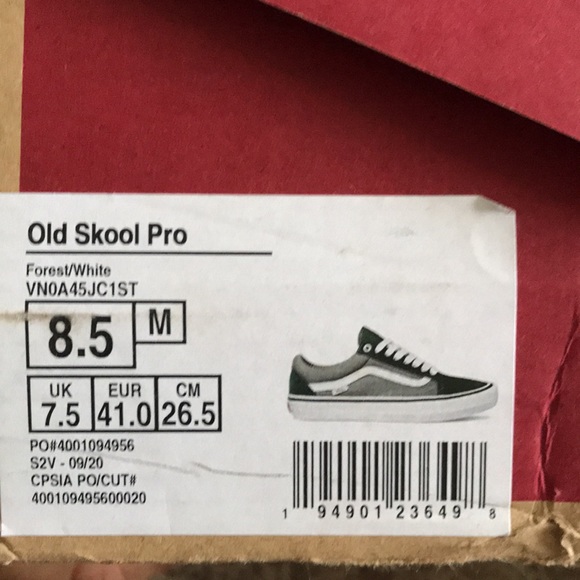 Old Skool olive green Low top Vans - Picture 3 of 3